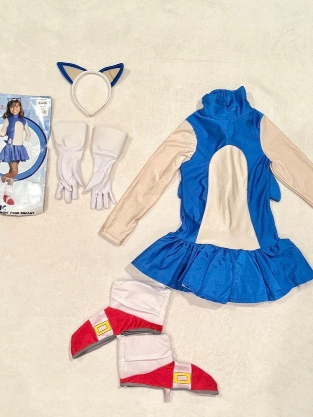 Sz 4-6 Sonic the Hedgehog costume Superhero Dress Blue Red